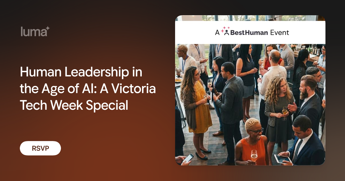 Human Leadership in the Age of AI: A Victoria Tech Week Special promotional image