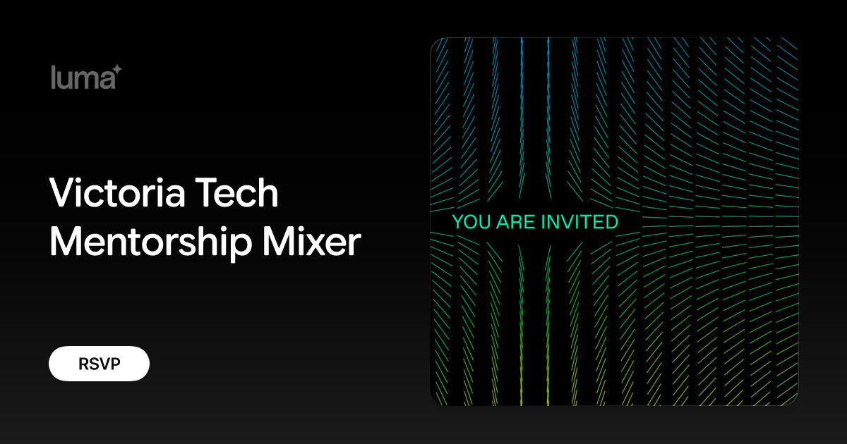 Victoria Tech Mentorship Mixer promotional image