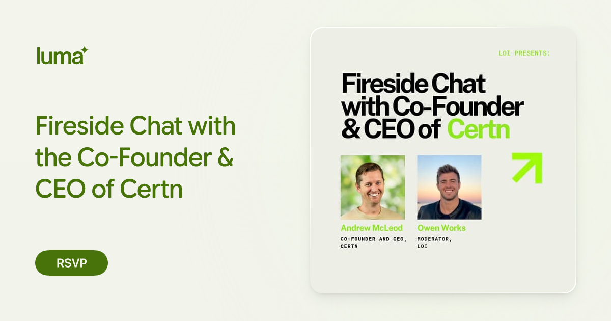 Fireside Chat with the Co-Founder & CEO of Certn promotional image