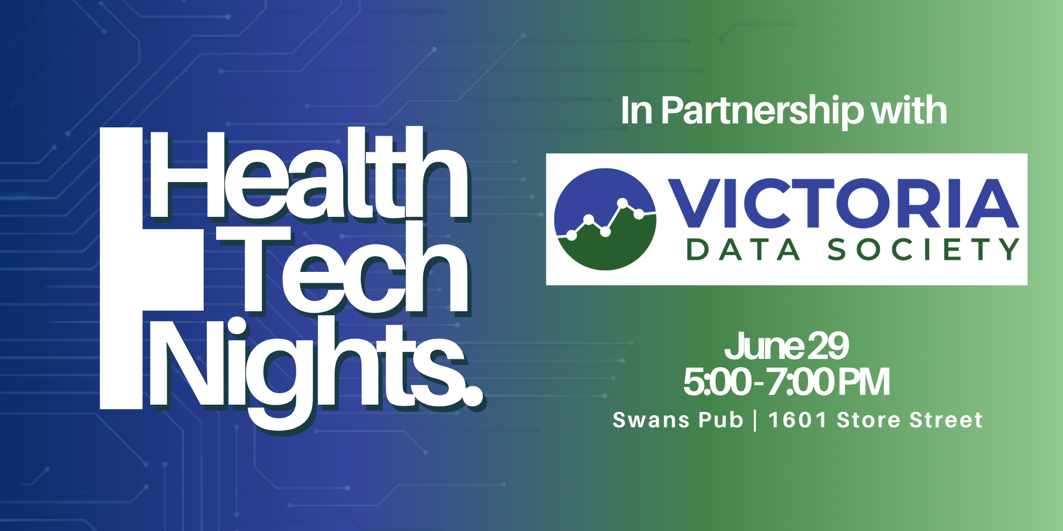 Health Tech Night x Victoria Data Society Social promotional image