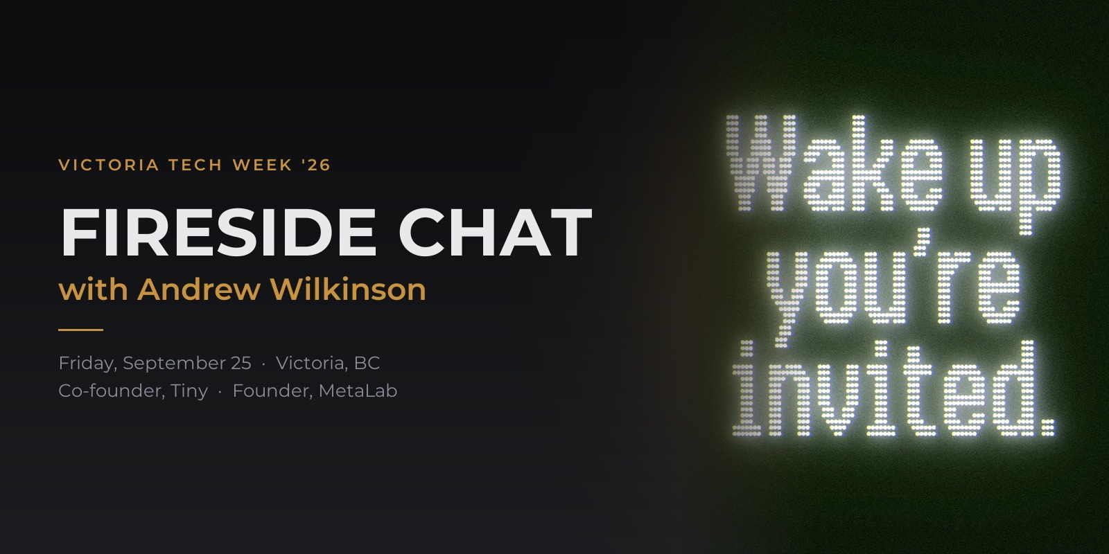 Fireside Chat with Andrew Wilkinson promotional image
